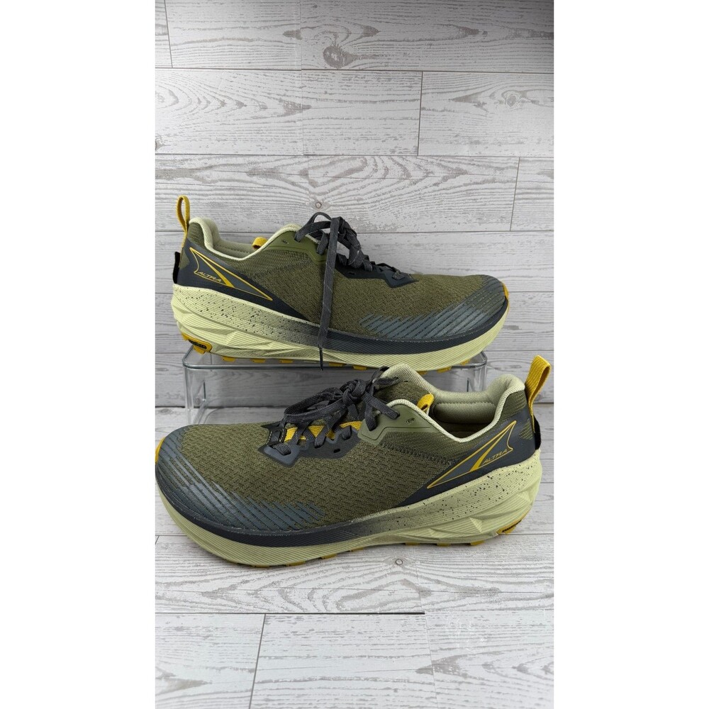 Altra Trail Shoes, Experience Wild 2; Green, Gray, Yellow; Men's; 12.5 M